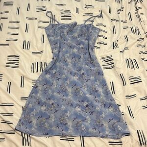 Vintage Blue Purple Milkmaid Dress